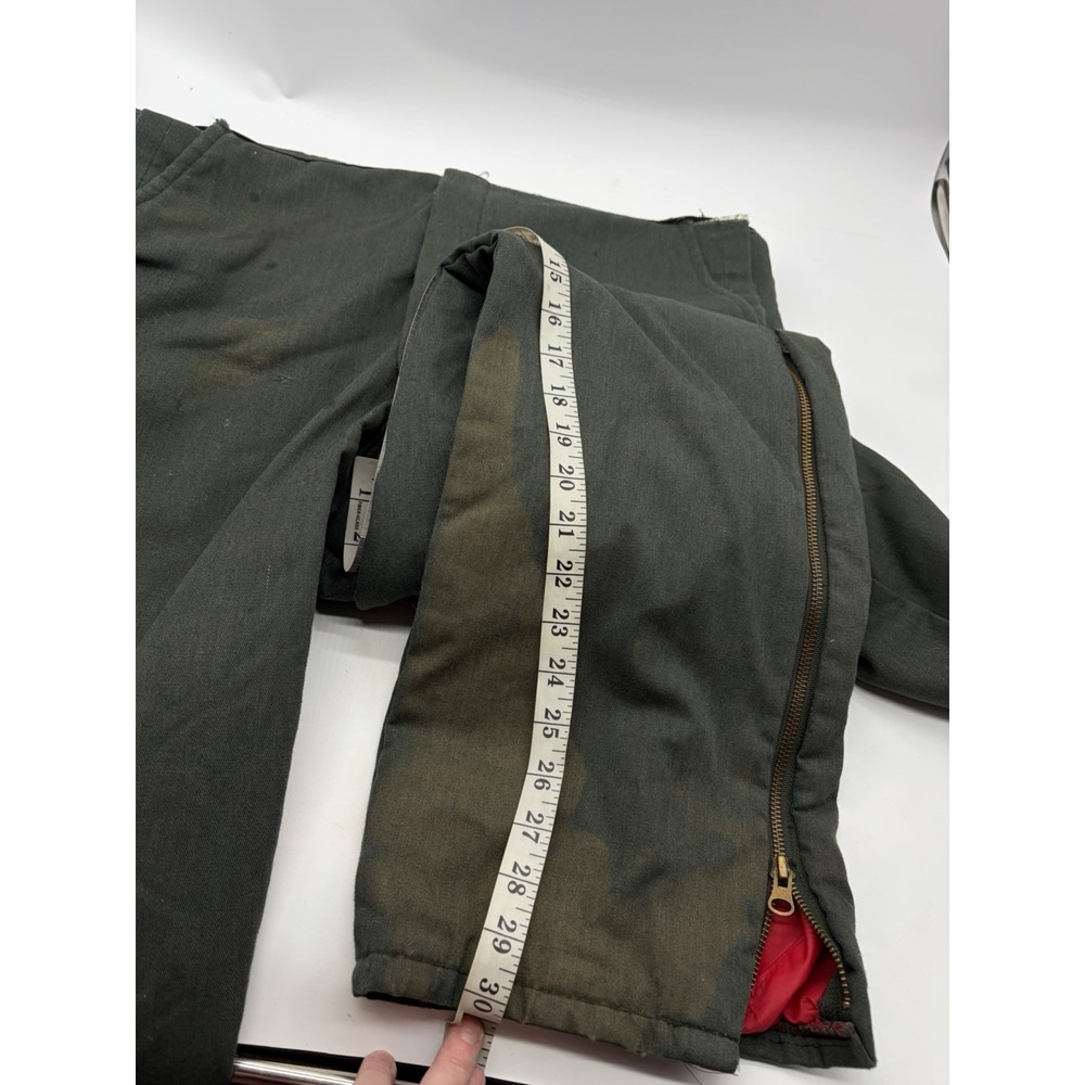 Walls Zero Zone Insulated Coveralls Size M 38-40 Green Vintage Made USA Workwear - Picture 7 of 10
